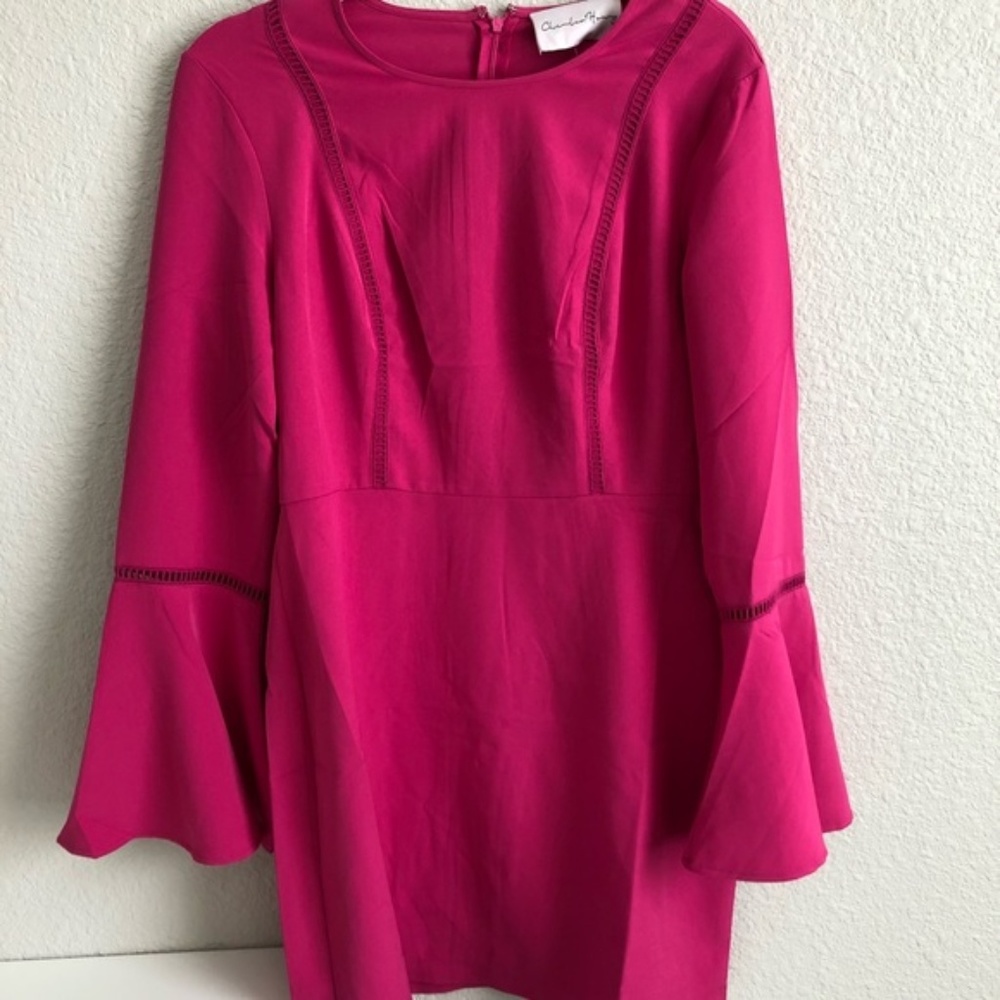 Charles Henry Pink Dress With Bell Sleeve M